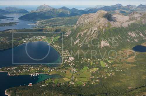 flyfoto av helgeland, salten, meløy, neverdal