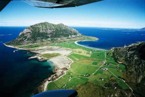 flyfoto av helgeland, salten, meløy, kunna