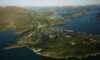 flyfoto av nord-norge, nordland, helgeland, hemnesberget