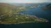 flyfoto av nord-norge, nordland, helgeland, hemnesberget