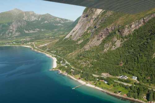 flyfoto av helgeland, salten, meløy, reipå