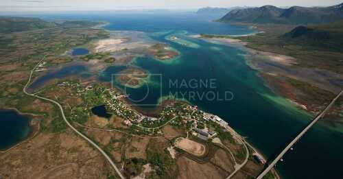 flyfoto av Norway, nordland, salten, vesterålen, risørenna, risøyhavn