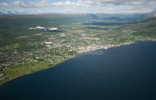 flyfoto av nordland, salten, fauske