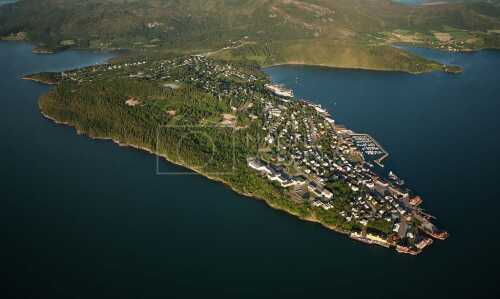 flyfoto av nord-norge, nordland, helgeland, hemnesberget