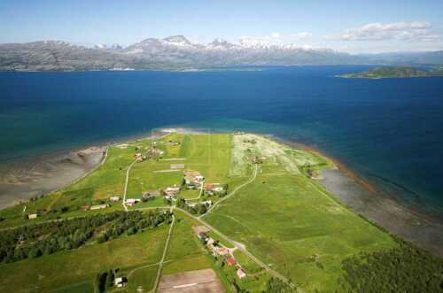 flyfoto av nordland, salten, bodø, skjerstad