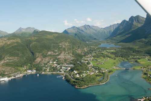 flyfoto av helgeland, salten, meløy,ørnes