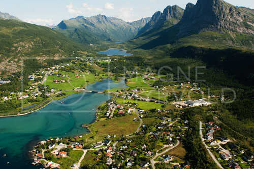 flyfoto av: helgeland, salten, meløy, ørnes, spildervika