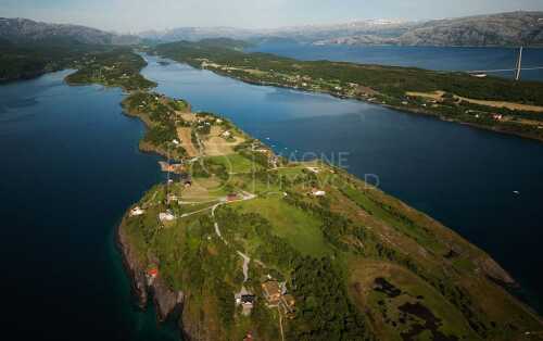 flyfoto av nord-norge, nordland, helgeland, sandnessjøen