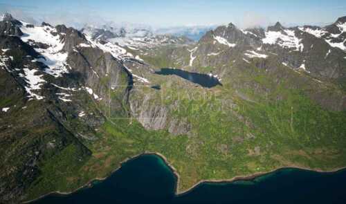 flyfoto av Norway, nordland, salten, lofoten, vesterålen, trollfjord