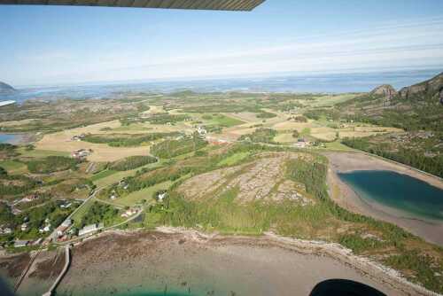 flyfoto av helgeland, salten, meløy, meløya