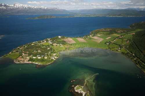 flyfoto av nordland, salten, bodø, skjerstad