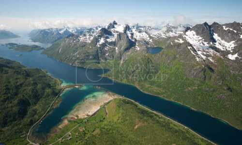 flyfoto av Norway, nordland, salten, lofoten, vesterålen, trollfjord