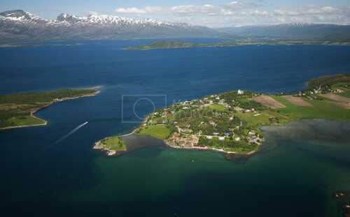 flyfoto av nordland, salten, bodø, skjerstad