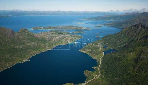 flyfoto av Norway, nordland, salten, lofoten, vesterålen, trollfjord