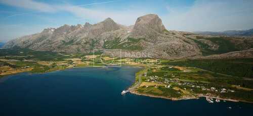 flyfoto av nord-norge, nordland, helgeland, sandnessjøen