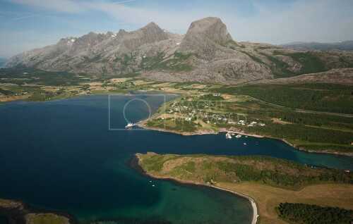 flyfoto av nord-norge, nordland, helgeland, sandnessjøen