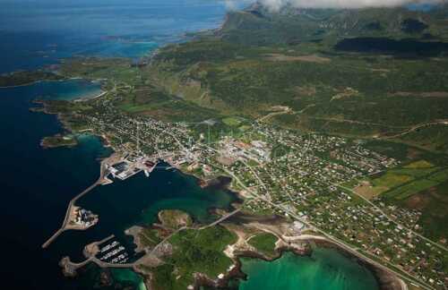 flyfoto av Norway, nordland, salten, vesterålen, melbu