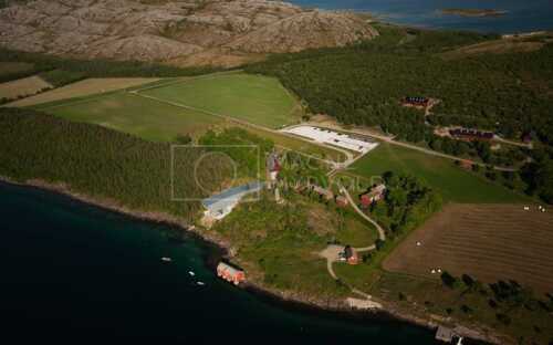 flyfoto av nord-norge, nordland, helgeland, sandnessjøen