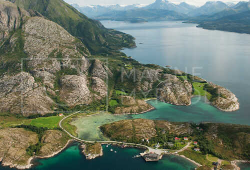 flyfoto av helgeland, salten, meløy, meløya