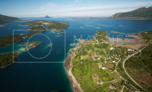 flyfoto av helgeland, salten, meløy, grønøy