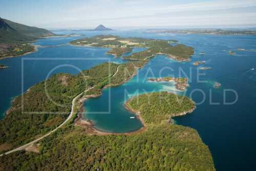flyfoto av helgeland, salten, meløy, grønøy