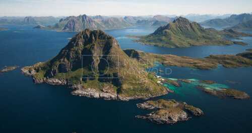 flyfoto av Norway, nordland, salten, vesterålen, tind
