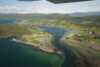 flyfoto av nordland, salten, fauske, valnesfjord