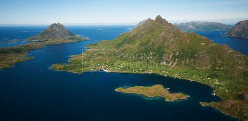flyfoto av Norway, nordland, salten, vesterålen, tind
