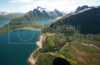 flyfoto fra helgeland, salten, meløy, svartisen