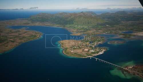 flyfoto av Norway, nordland, salten, vesterålen, risørenna, risøyhavn