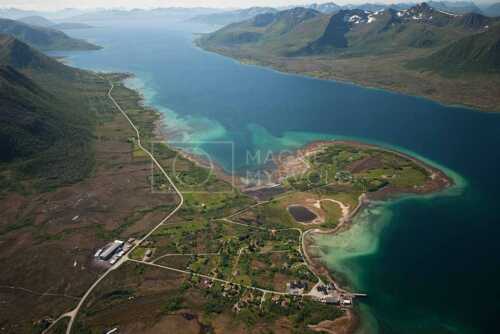 flyfoto av Norway, nordland, salten, vesterålen, risørenna, risøyhavn