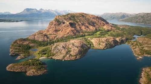 flyfoto av nord-norge, nordland, helgeland, tjøtta