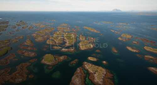 flyfoto av nord-norge, nordland, helgeland, vega, verdensarven, world heritage, unesco