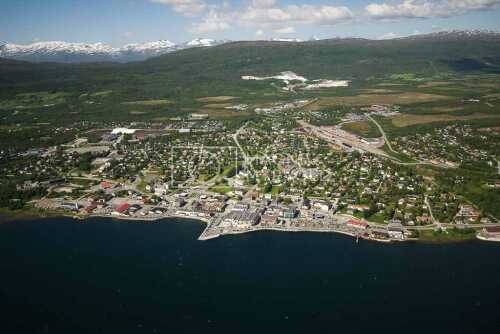 flyfoto av nordland, salten, fauske