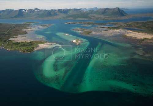 flyfoto av Norway, nordland, salten, vesterålen, risørenna, risøyhavn