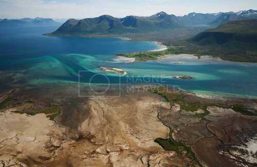 flyfoto av Norway, nordland, salten, vesterålen, risørenna, risøyhavn