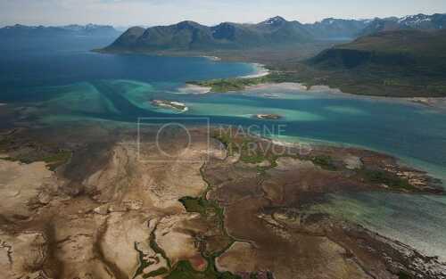 flyfoto av Norway, nordland, salten, vesterålen, risørenna, risøyhavn