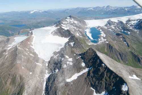 flyfoto av helgeland, salten, meløy, svartisen