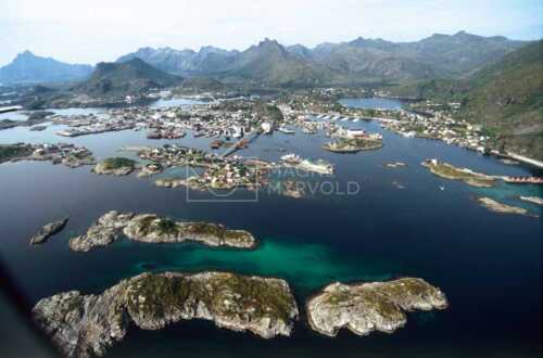 flyfoto av nord-norge, nordland, lofoten, fiske, svolvær